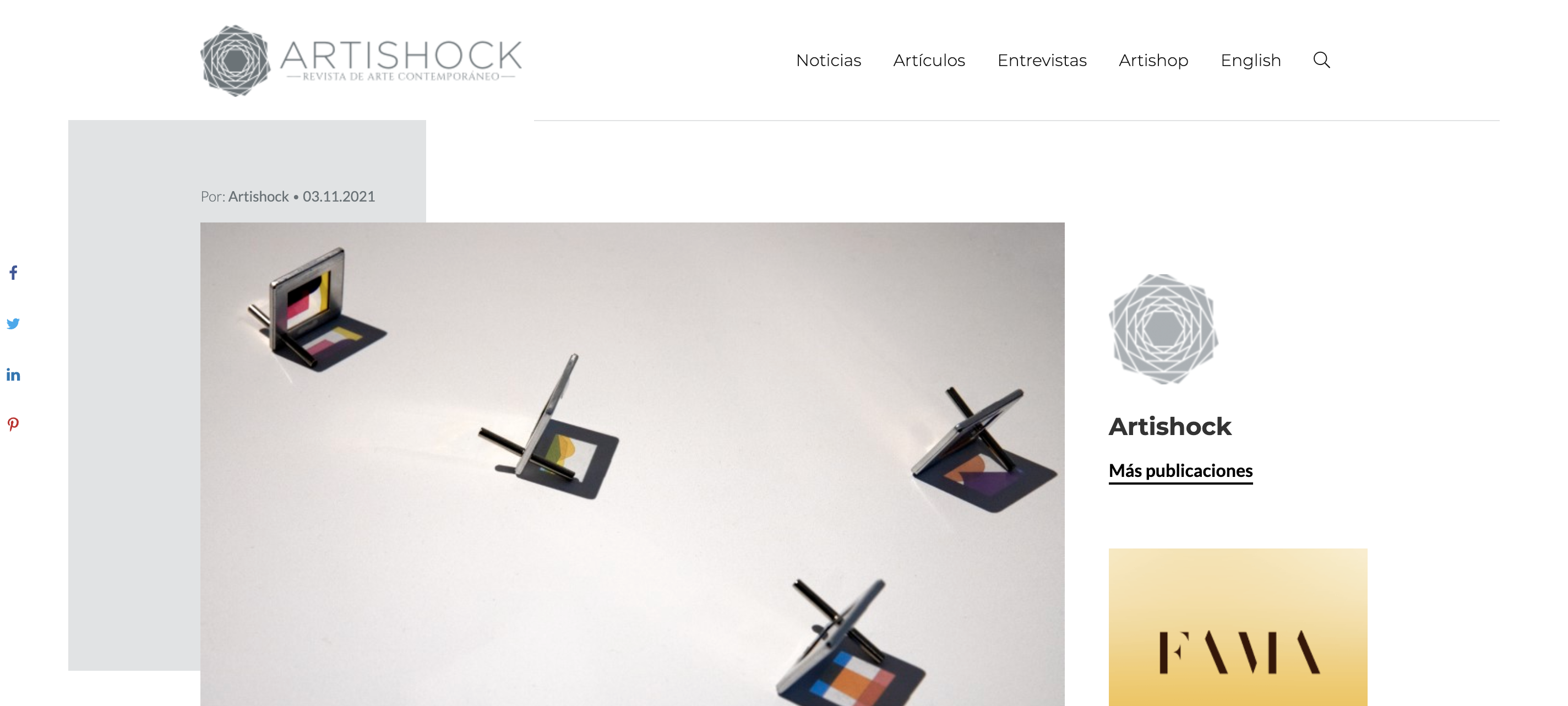 ARTISHOCK  BENJAM&Iacute;N OSSA: DONDE EST&Aacute;N PUESTOS NUESTROS OJOS